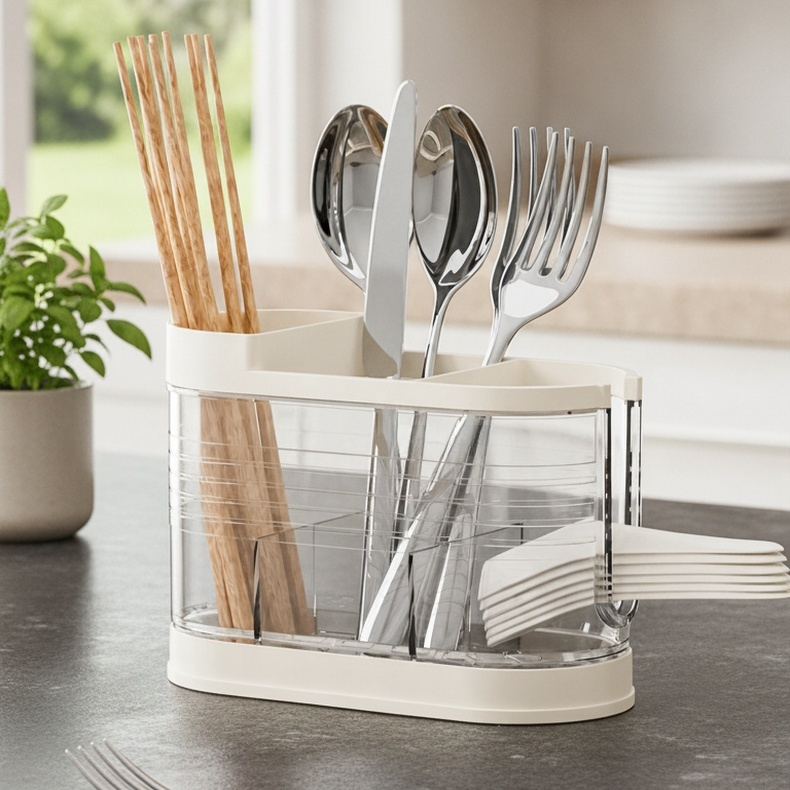 Kitchen Compartmentalized Chopsticks Holder