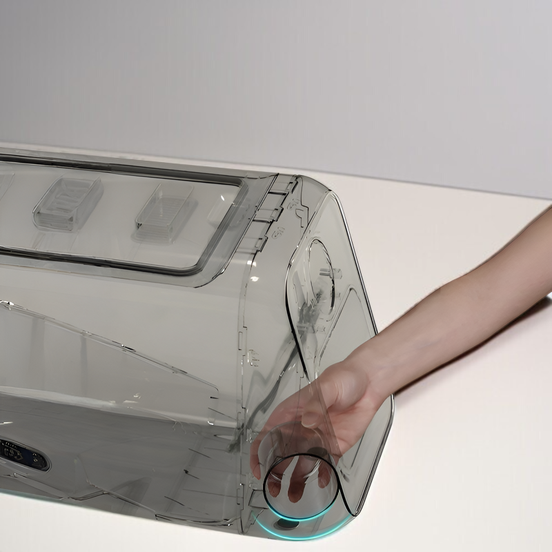 自動開閉米バケツ 10kg 重力逆流底開き 片手操作便利 家庭用 防虫・防湿 密閉食品グレード米箱 米瓶 クリエイティブ米粒 猫フード・犬フード保存容器