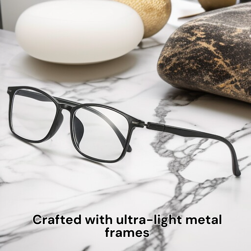 Ultra-light Metal Anti-Blue Light Smart Zoom Presbyopic Glasses for Men