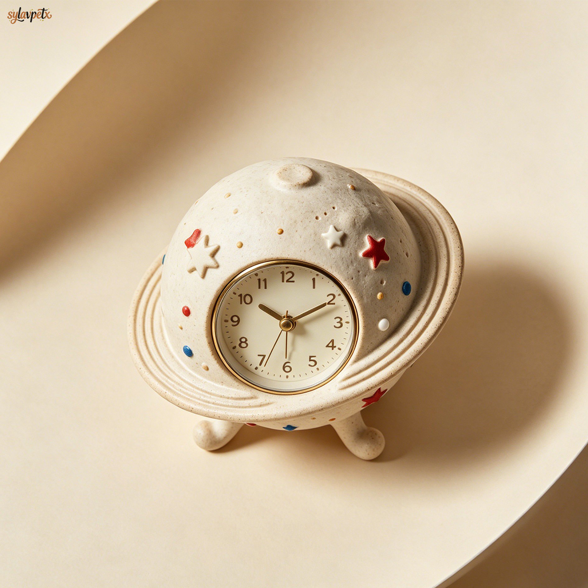 Horloges miniatures en forme de planète (2 pièces)
