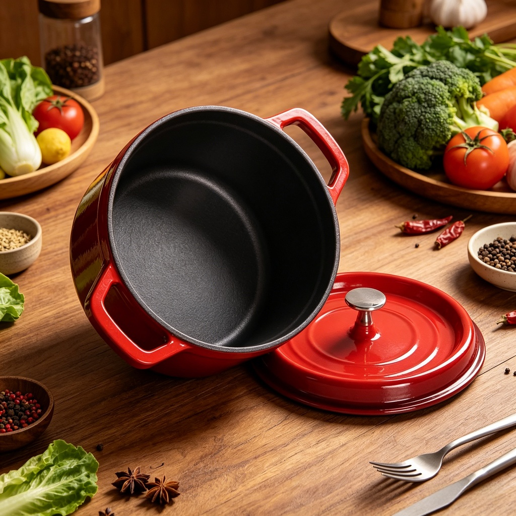 양손 주물 에나멜 국냄비