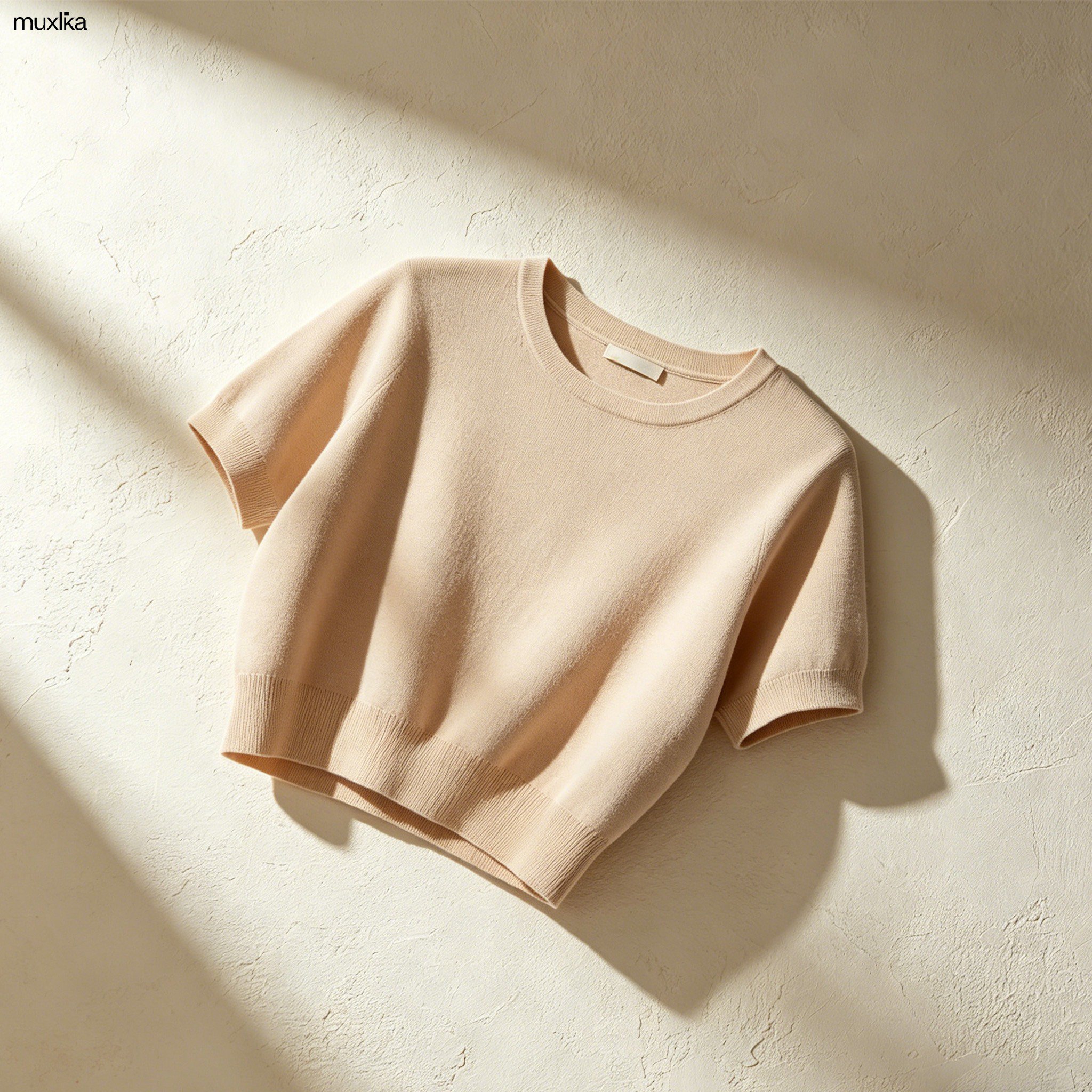 柔らかい生地のスリムフィットニット