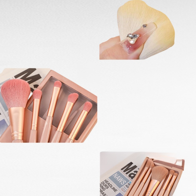 초경량 미니 메이크업 브러쉬 세트, 부드러운 파우더 브러쉬, 수납 박스 포함