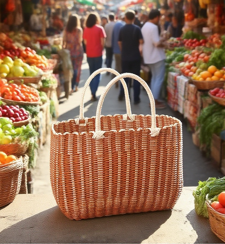 Stilvoller Aufnahmekörb aus Metall
