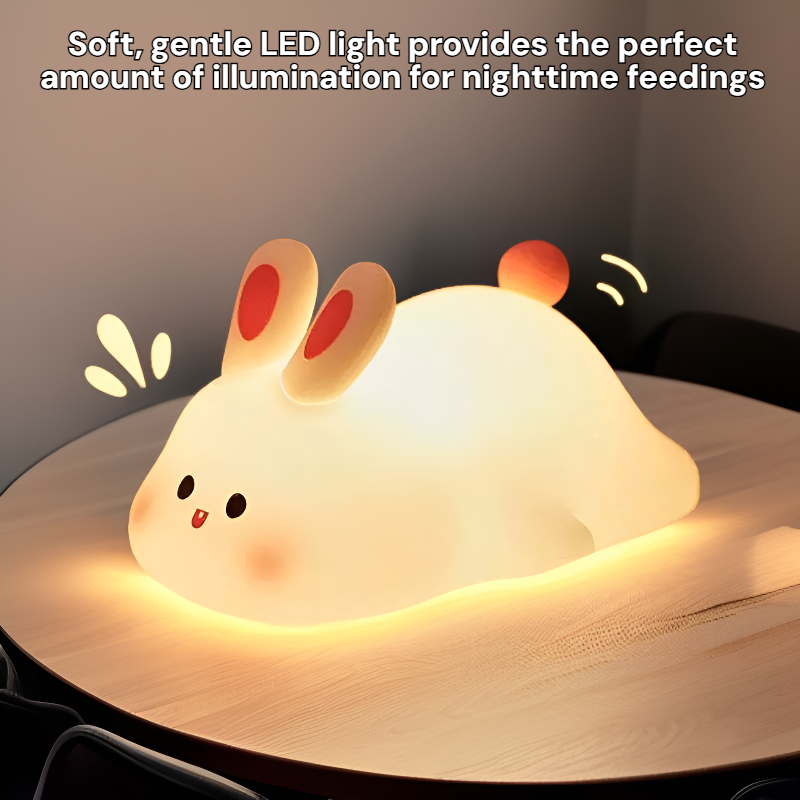 Creative Bunny Tap Lamp Kids Bedroom Bedside Night Light