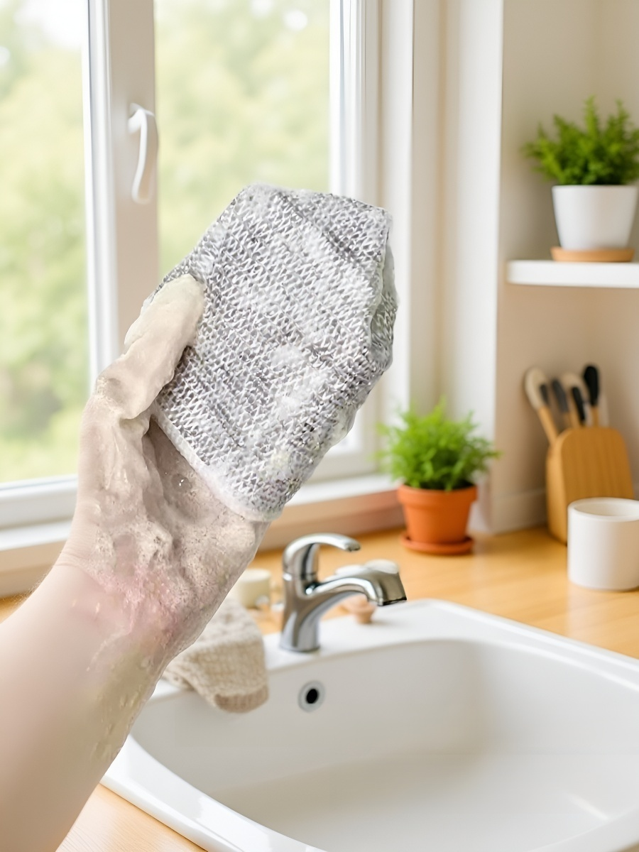 강력 세척력의 은선 행주 활용 예시