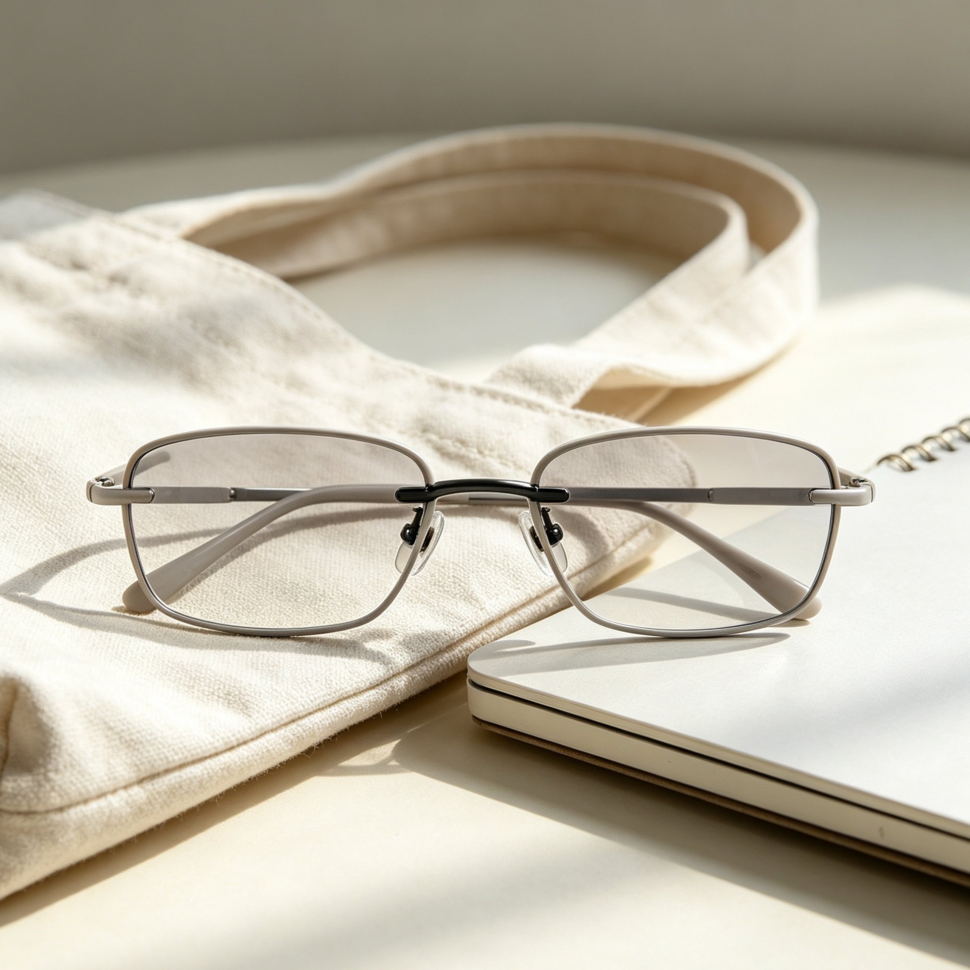 Light Gray Thin Rim Glasses