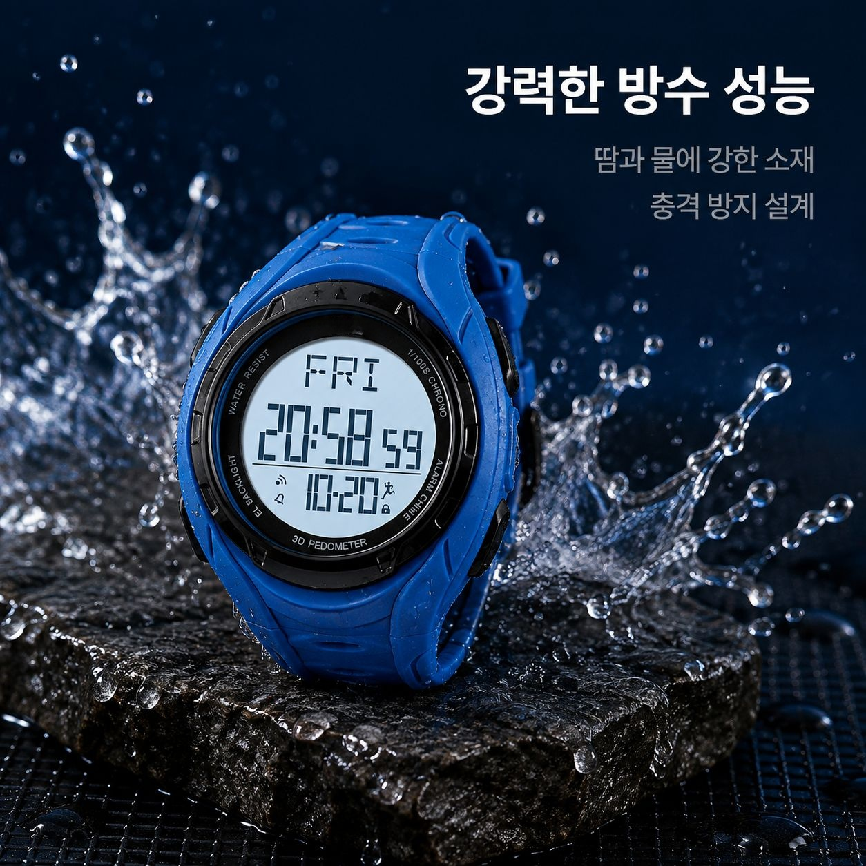 남성용 다기능 스포츠 벨트 디지털 시계