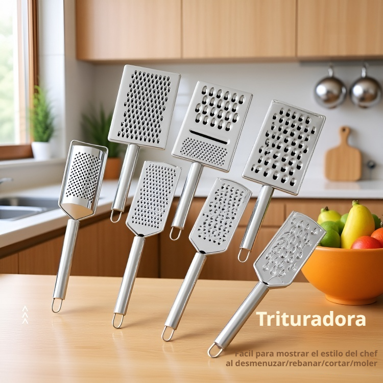 Cortador de verduras multifuncional de acero inoxidable en uso