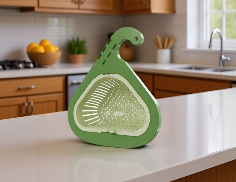 Food strainer basket hanging on faucet