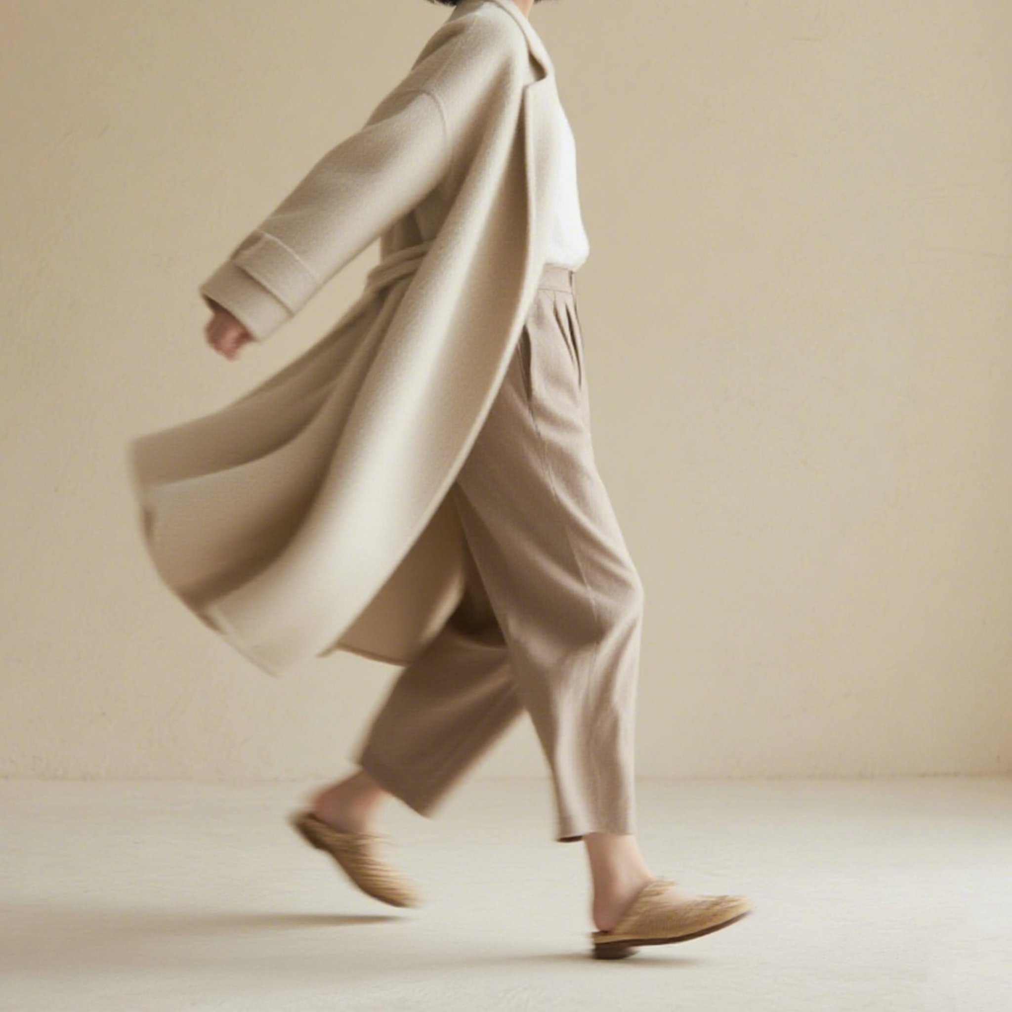 카멜톤 보온 롱코트 전체 모습