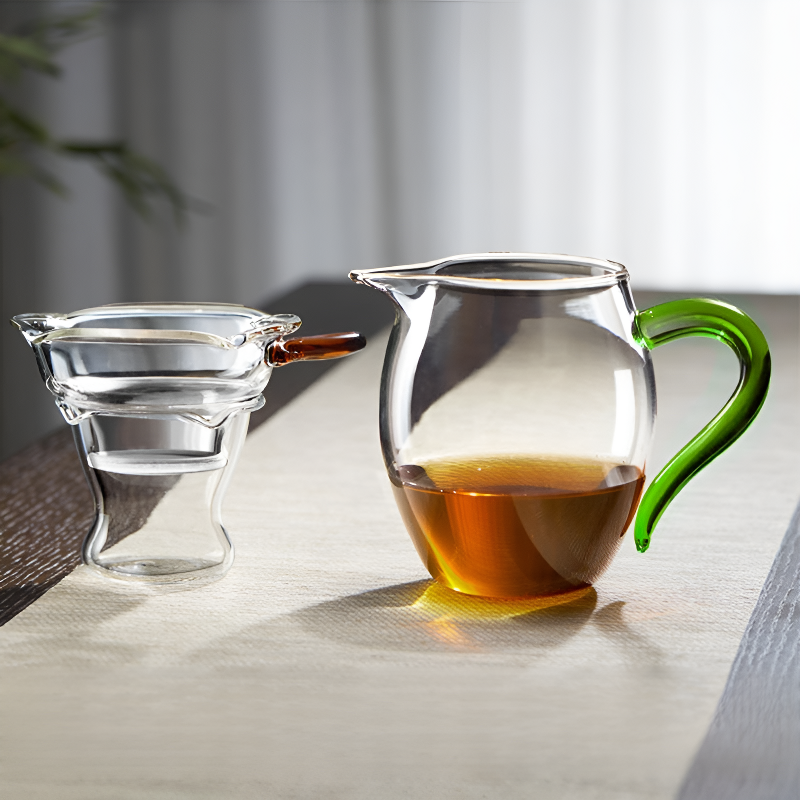 내열 강화 유리 필터 공도컵 쿵푸 차 세트