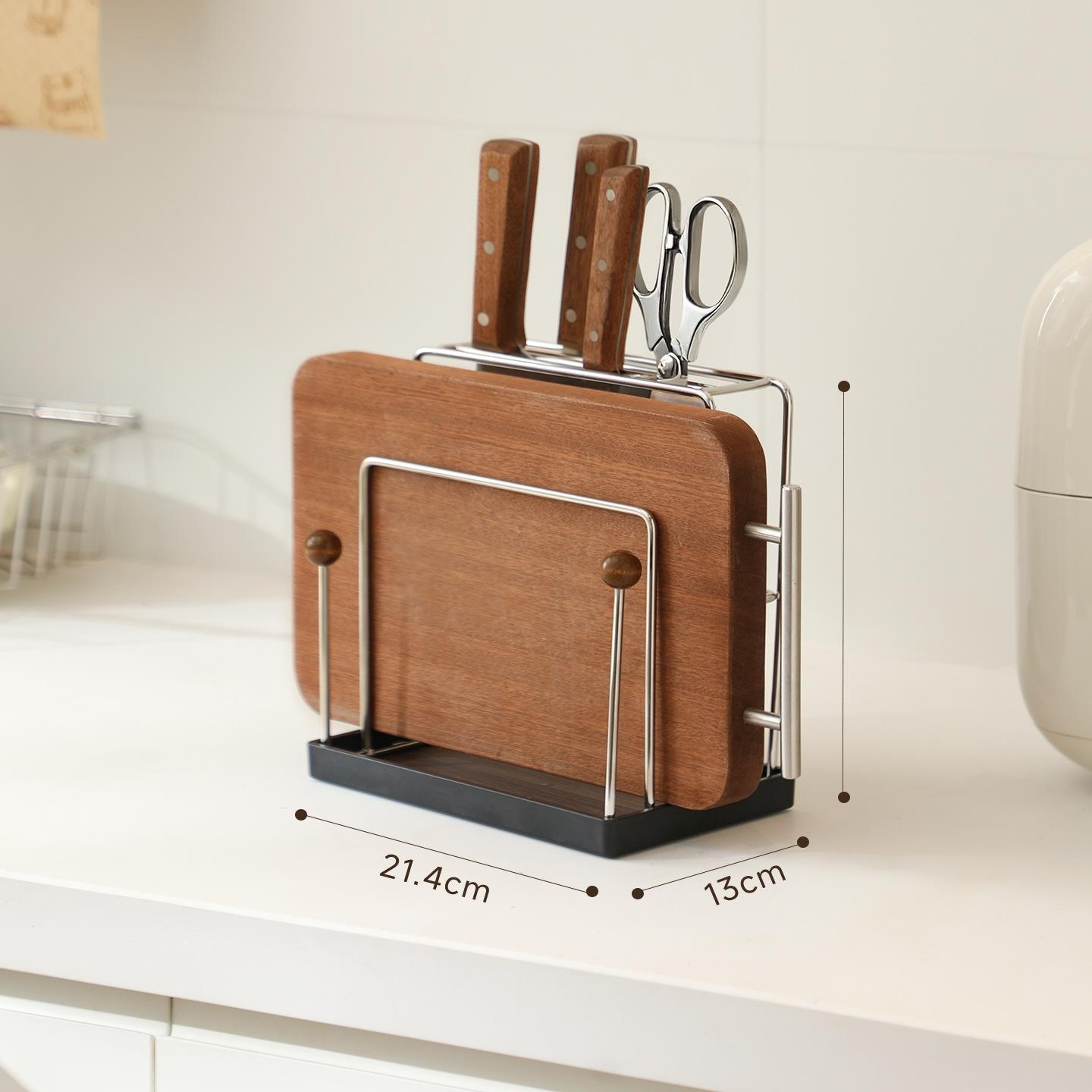 Kitchen knife holder and storage rack multifunctional