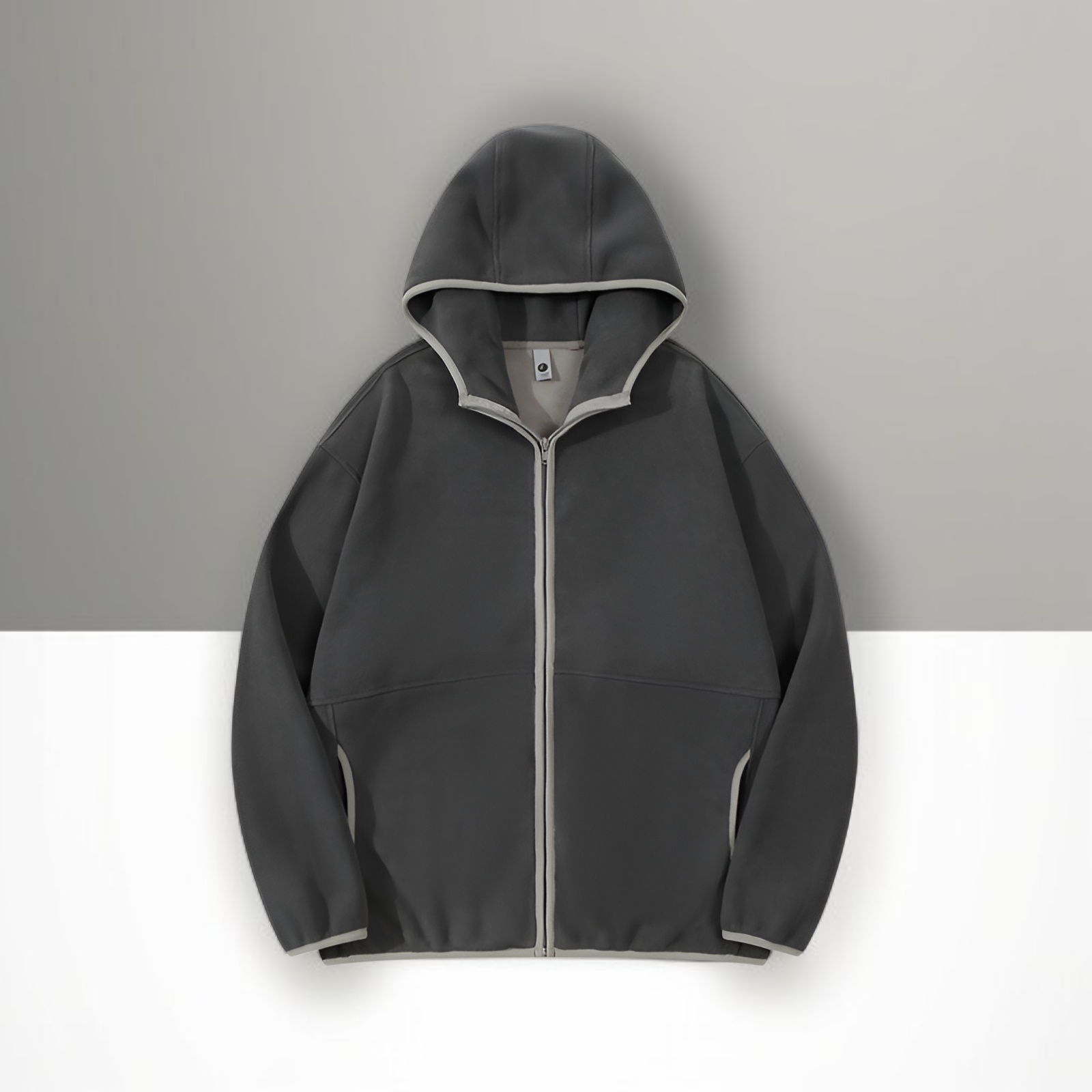 남성용 플리스 컬러 블록 재킷