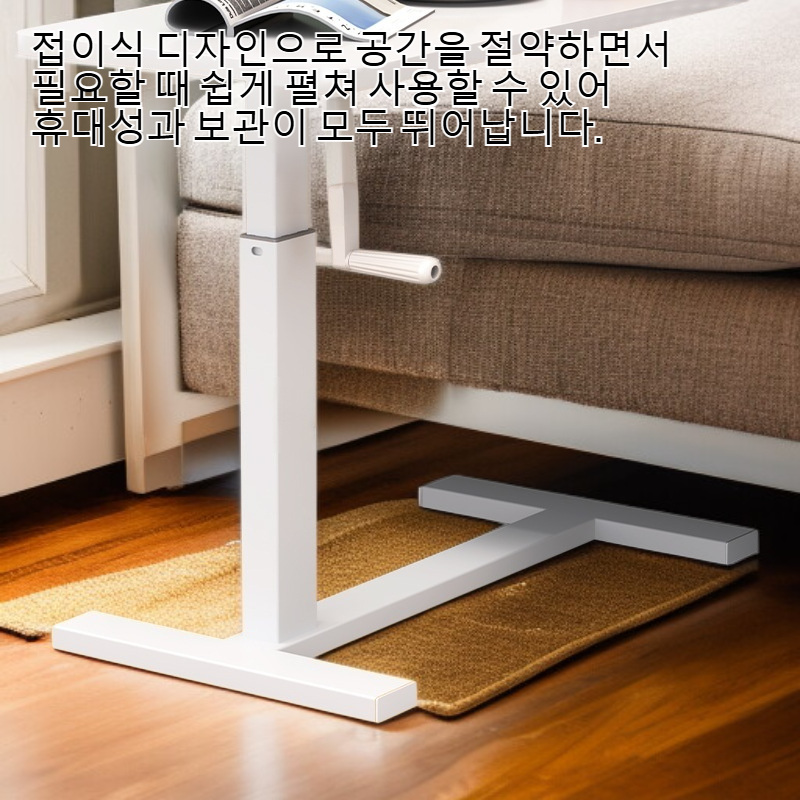 이동식 높이 조절 접이식 소형 테이블