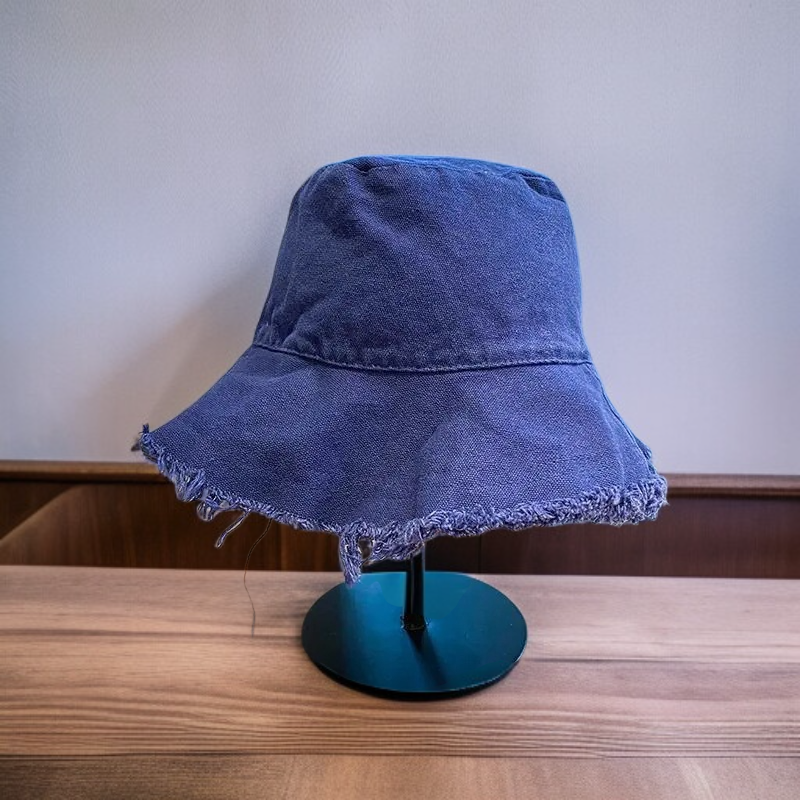 빈티지한 느낌의 올풀림 마감 여성용 워싱 코튼 피셔맨 햇