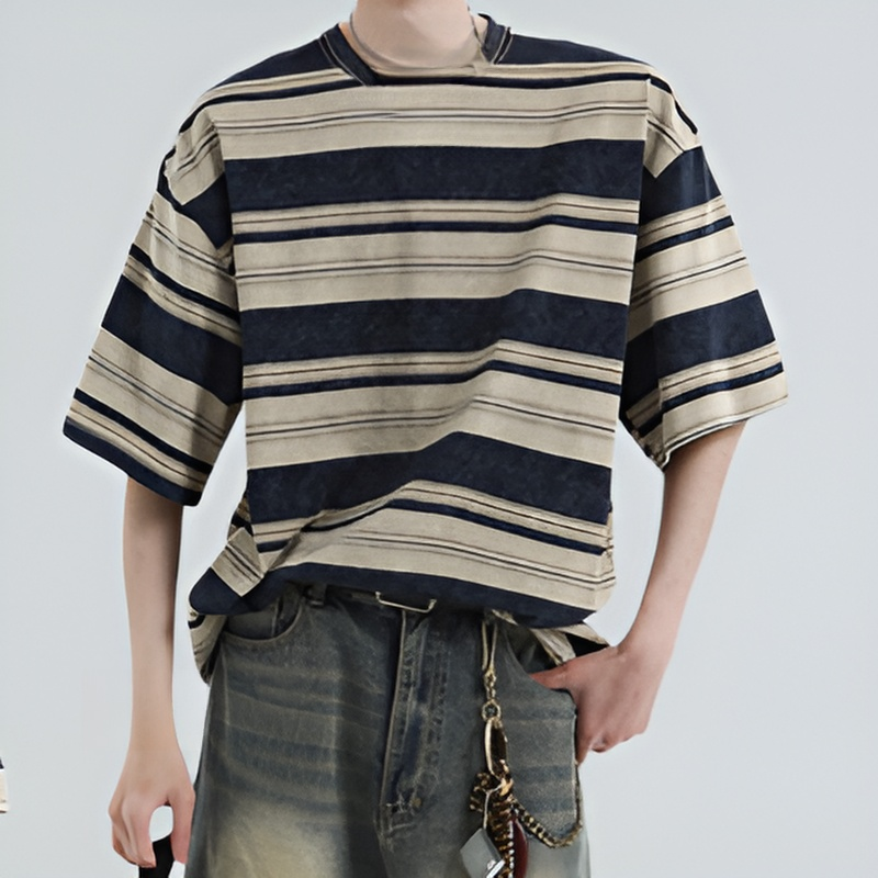 ストライプ半袖Tシャツ