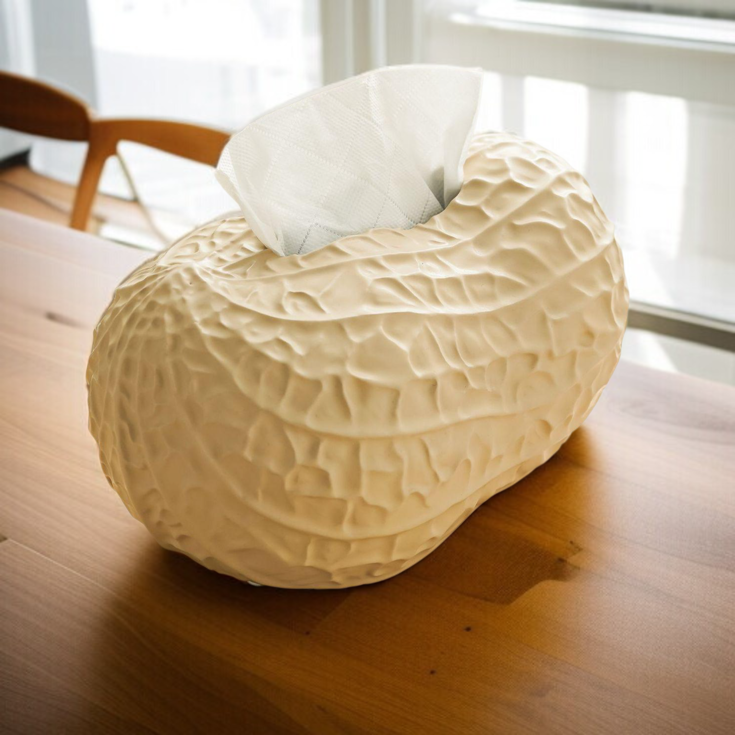 High-End Light Luxury Peanut Shaped Ceramic Tissue Box