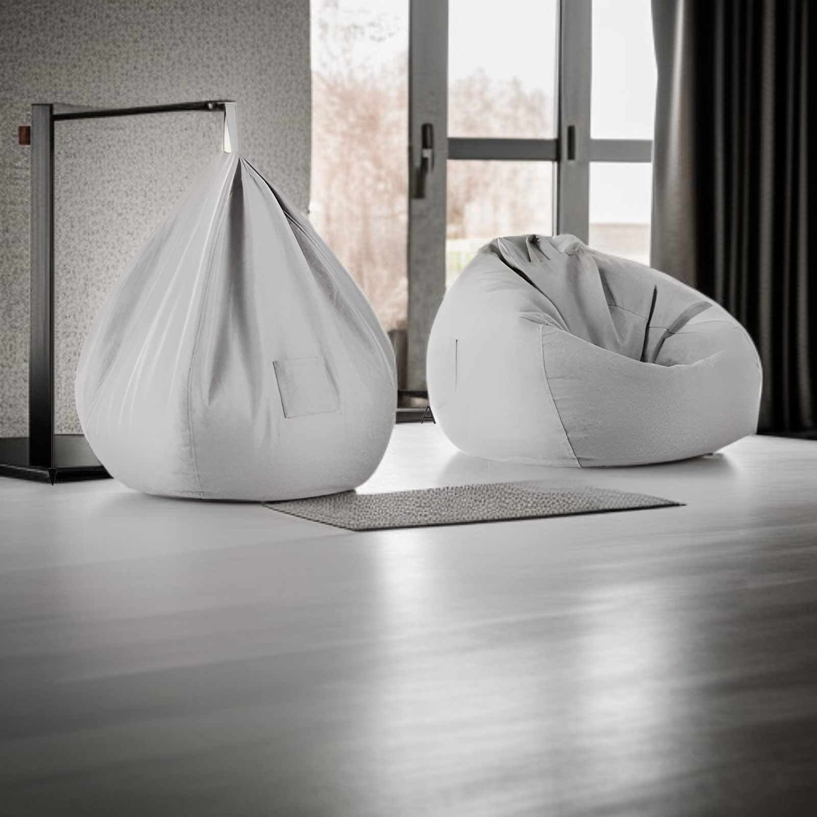 누워서 쉬거나 잠을 잘 때 사용할 수 있는 빈백 의자