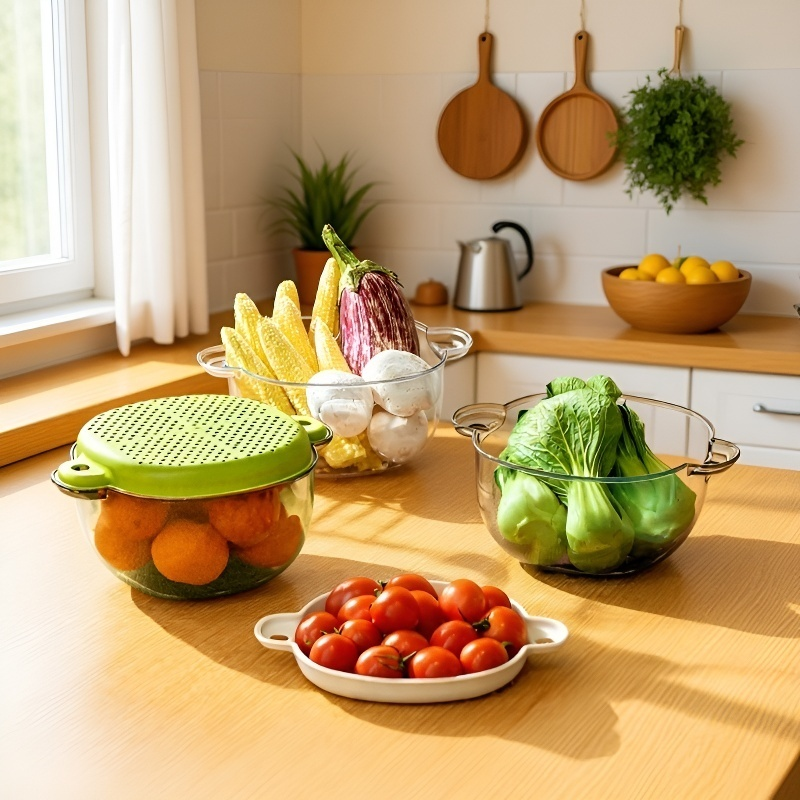 Transparent drain basket with lid