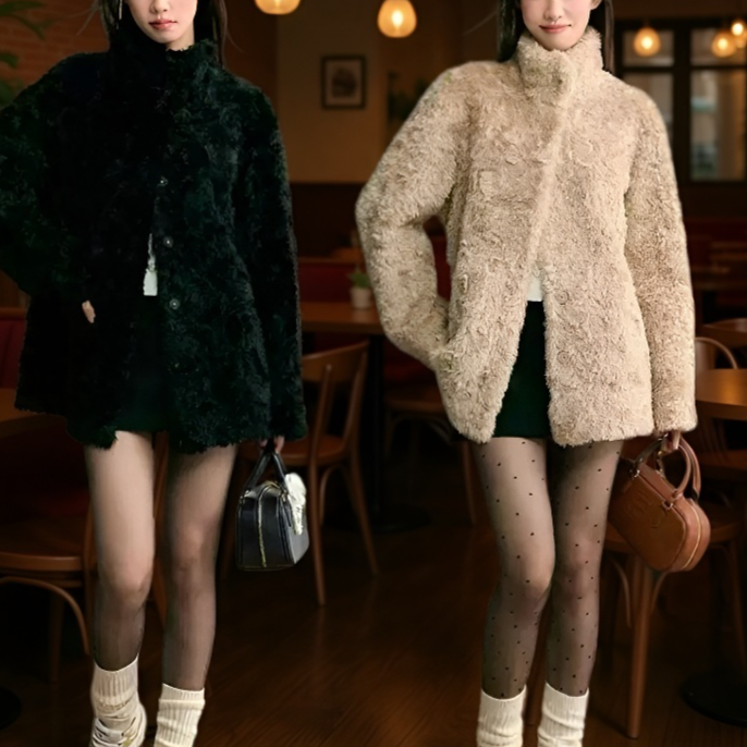 여성용 램스울 코트 가을 겨울 하프코트 신상