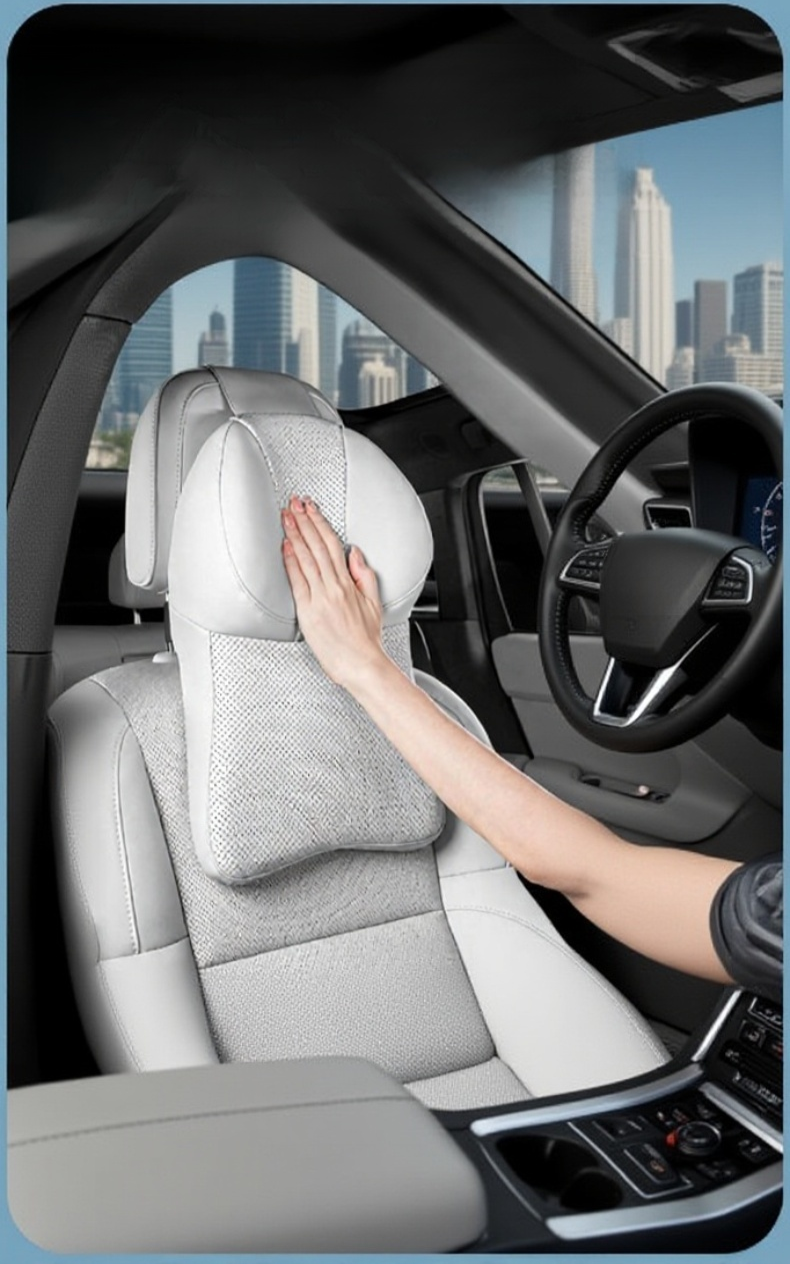 Memory foam neck pillow for car seats