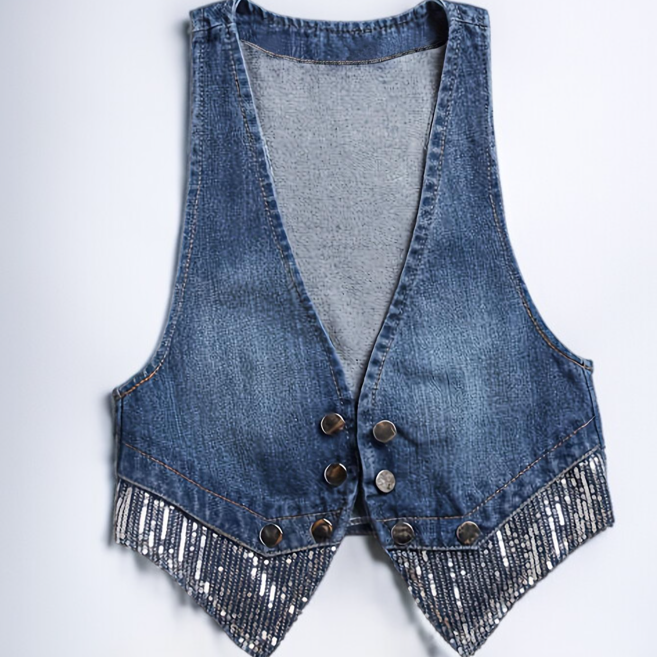 レディースデニムベスト