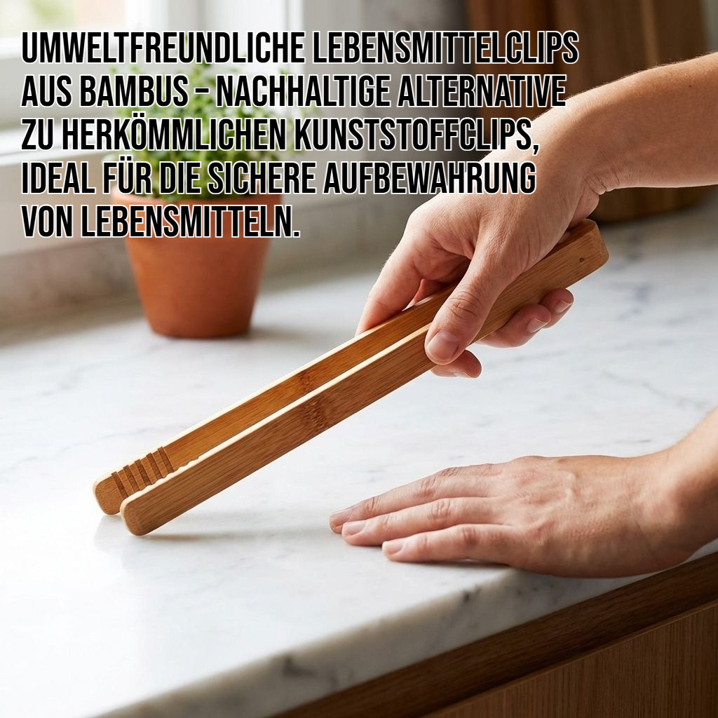 Lebensmittelclips aus Bambus