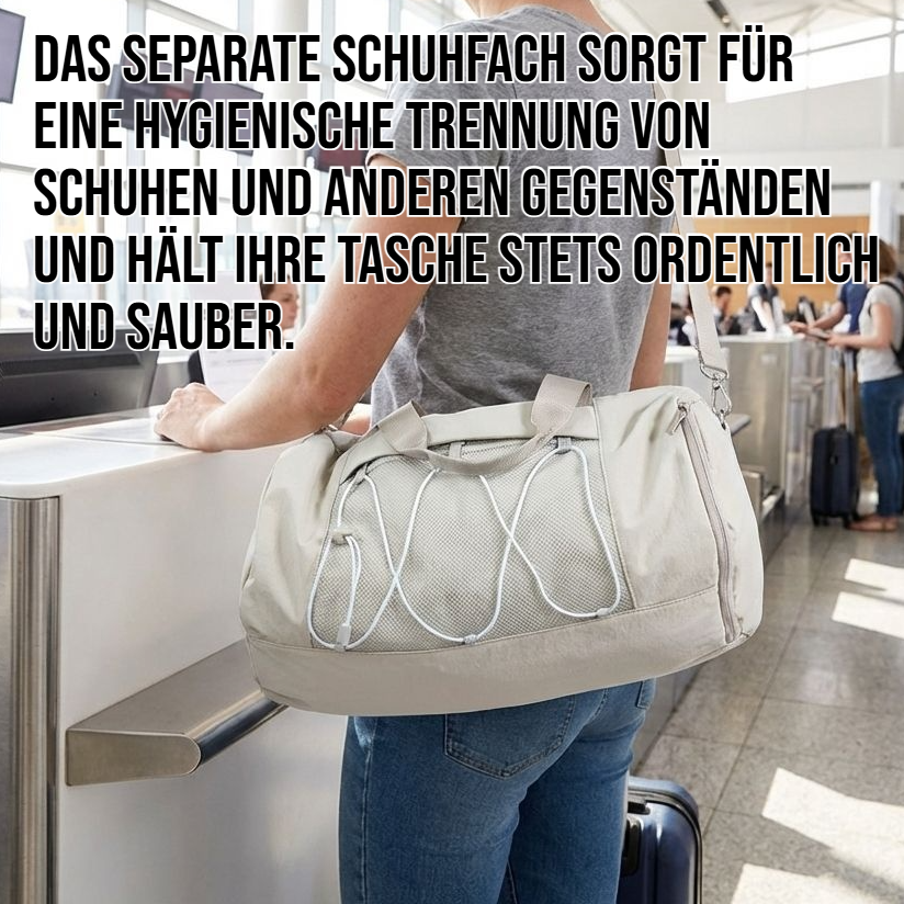 Sporttasche für Damen mit großem Fassungsvermögen und separatem Schuhfach