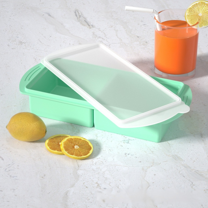 Household 4-Grid Ice Cube Tray with Lid