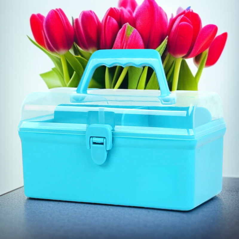 Plastic Double Layer Medicine Box for Home Use