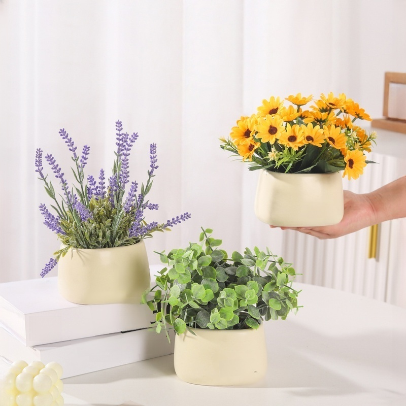 造花セラミック植木鉢