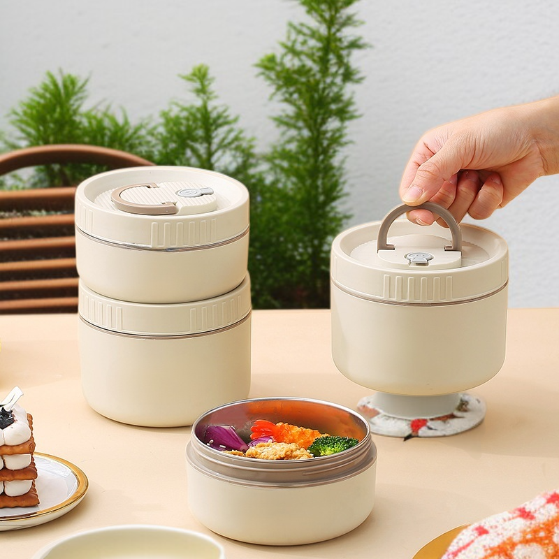 Fiambrera portátil para estudiantes de acero inoxidable