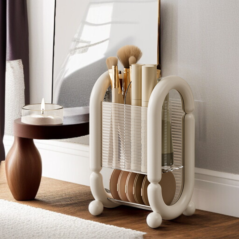 ミニマリストクリームスタイルメイクブラシバレルデスクトップドレッシングテーブル大容量眉毛筆箱口紅収納収納棚