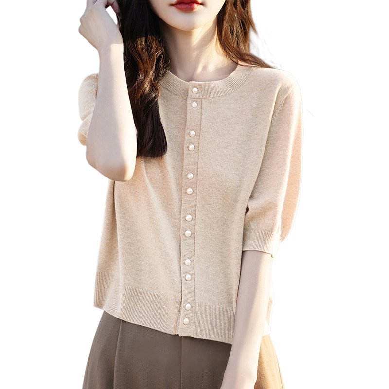 婦人用薄手半袖ニット