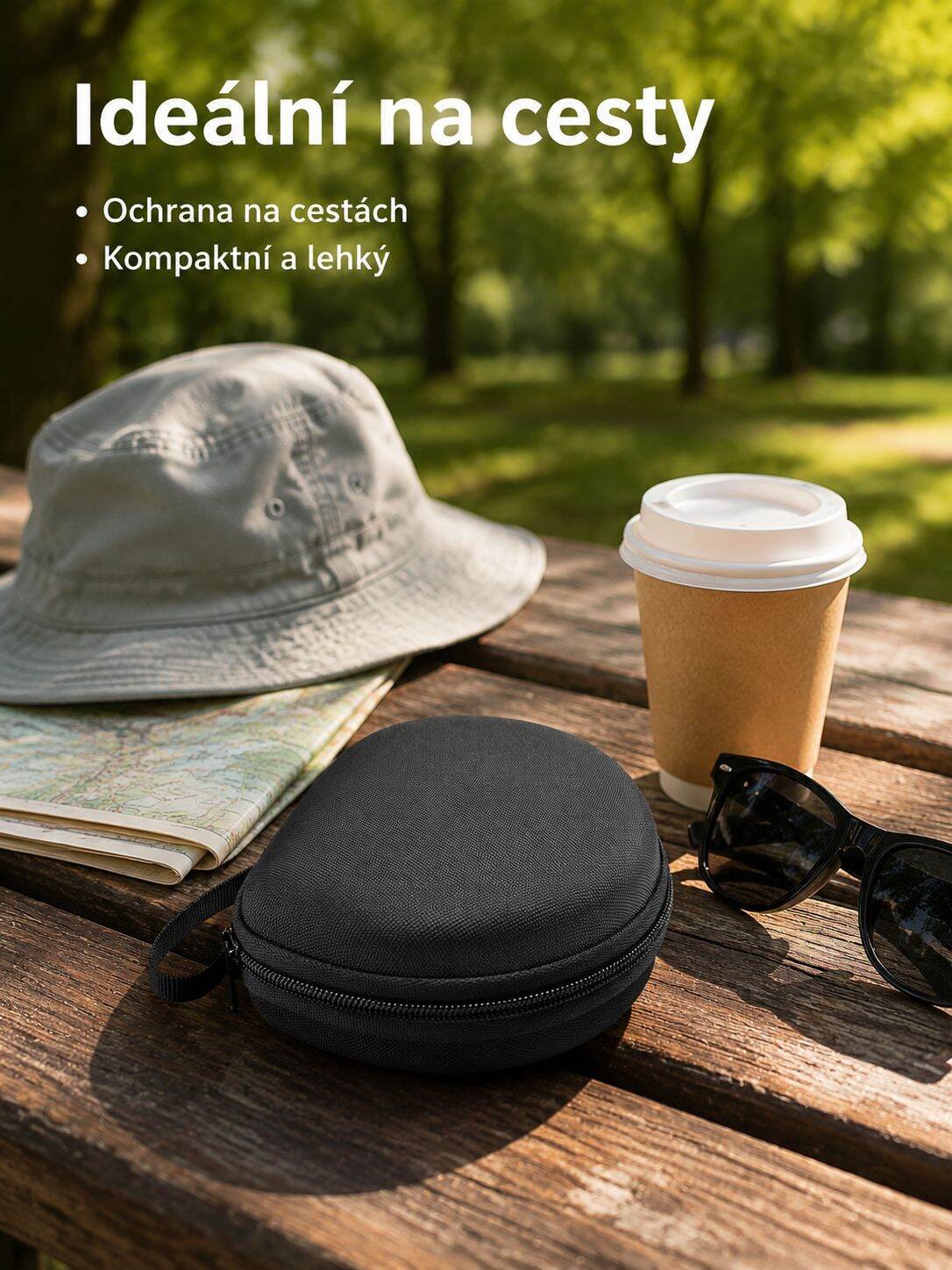 Přenosné EVA pouzdro na Bluetooth sluchátka, nárazuvzdorné, tlakuvzdorné, velká kapacita
