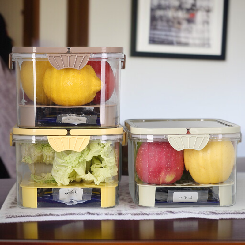 新しいポータブル野菜冷蔵庫野菜果物箱ランチボックス屋外ピクニックバスケットスナック果物収納ボックス