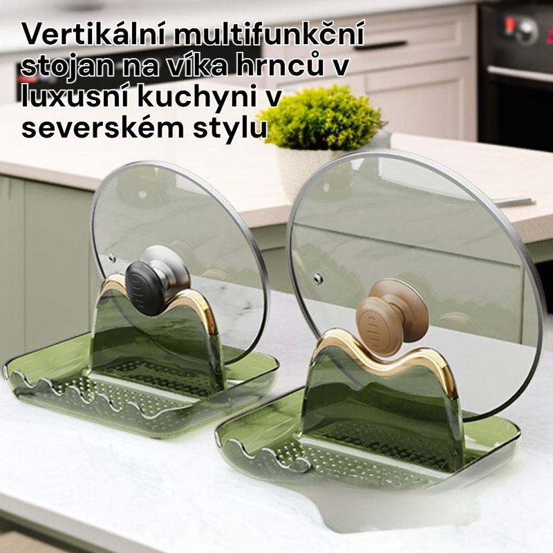 Severský luxusní multifunkční stojan na pokličky do kuchyně – domácí úložný stojan