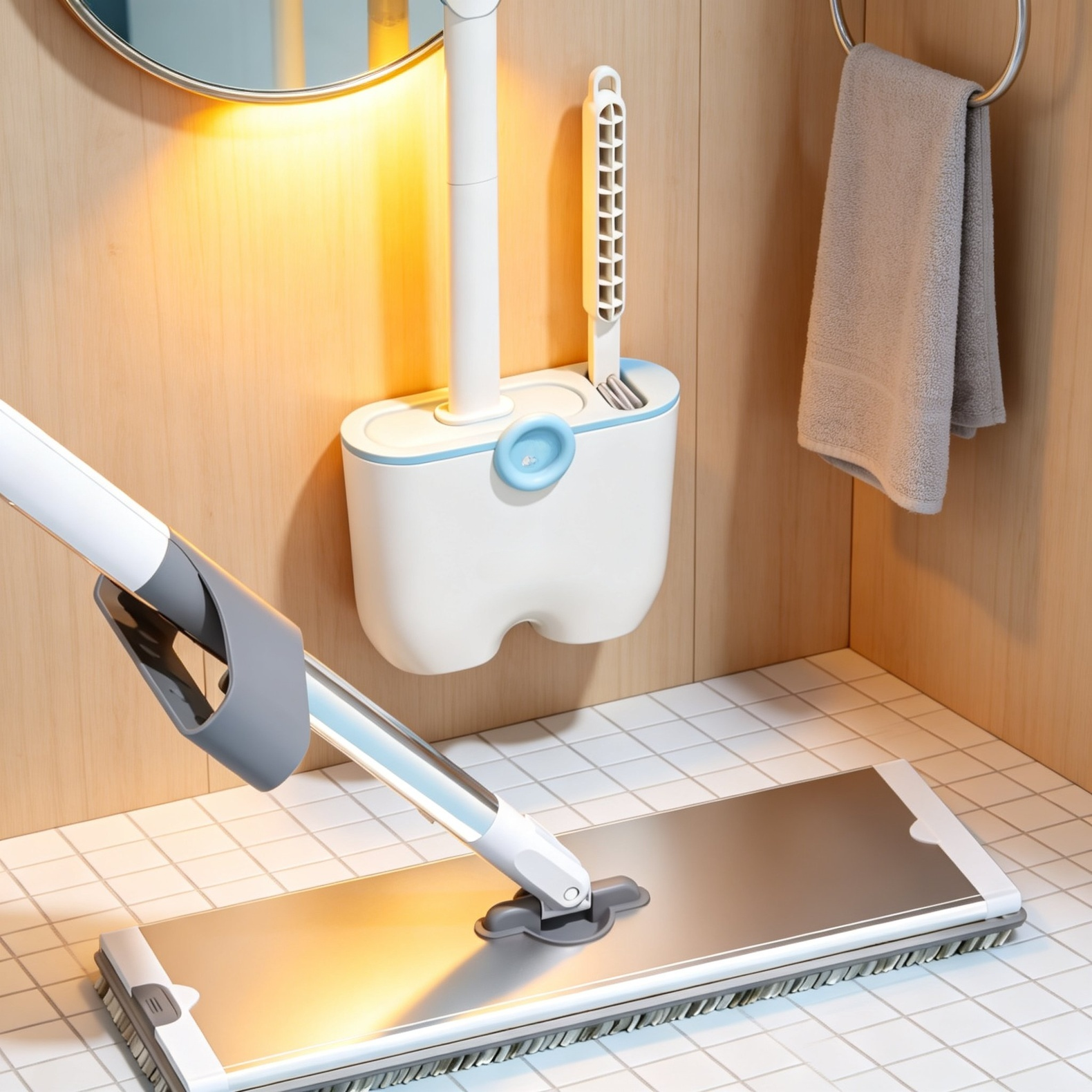 Portacepillo de baño de silicona para pared, fácil instalación sin perforaciones