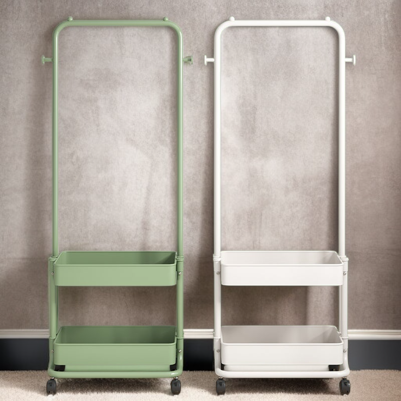 Standing Coat Rack Set, Nordic Integrated Clothes & Hat Rack for Bedroom Storage