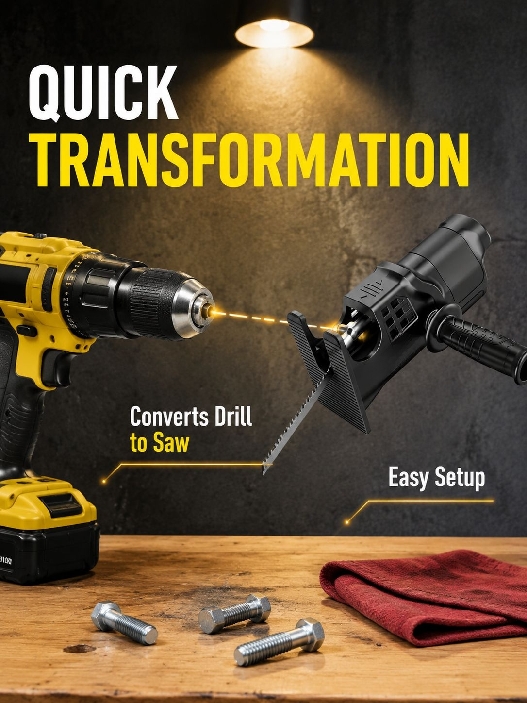 Home Small Electric Drill to Electric Saw Jigsaw Adapter