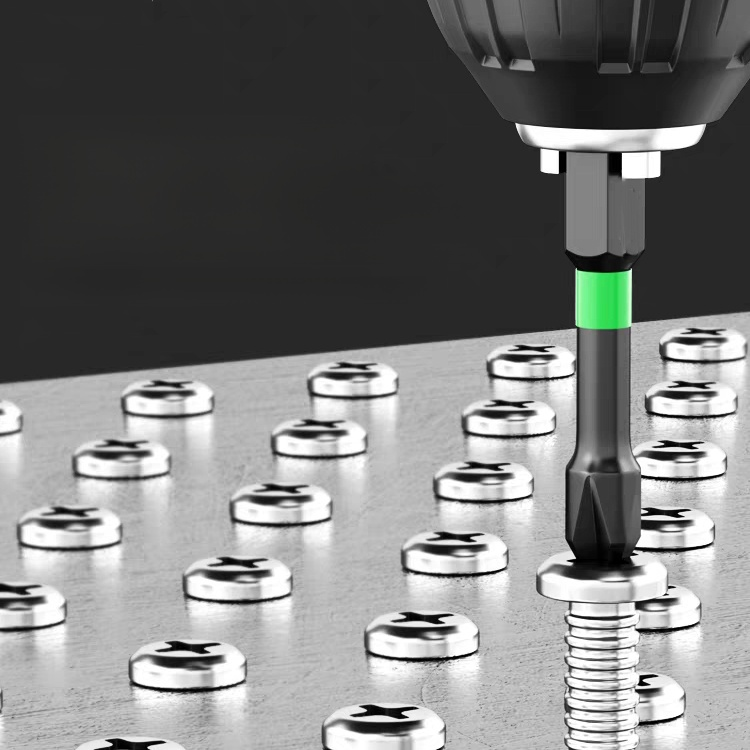 그린 강자성 세트 임팩트 비트 바람 비트 고경도 드라이버 내마모성 십자 및 일자 비트