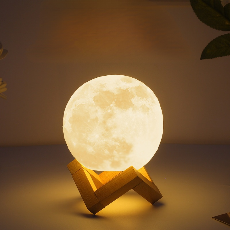Lámpara creativa de luna hecha a mano