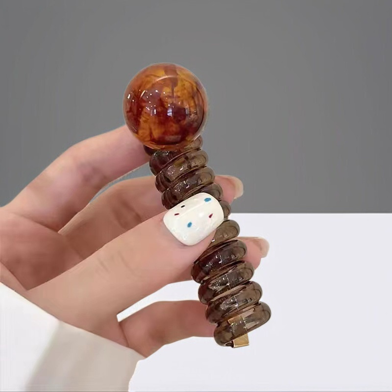 빈티지 구슬 포니테일 머리끈