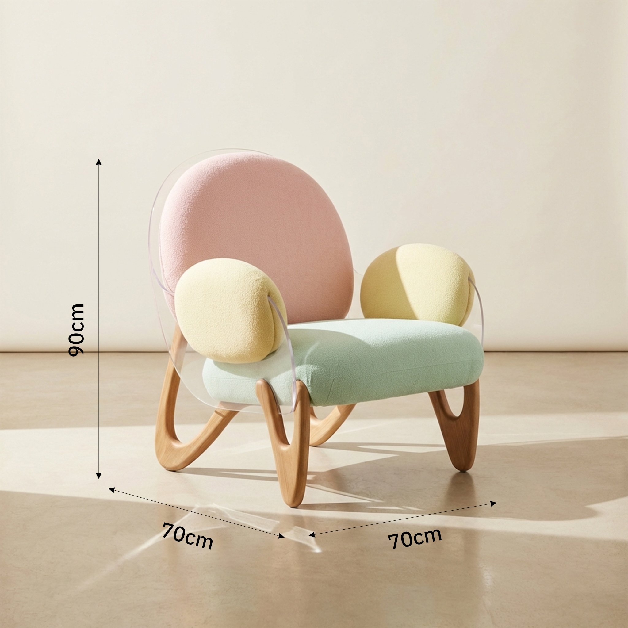 Stilvoller Stoff-Sessel in Grau