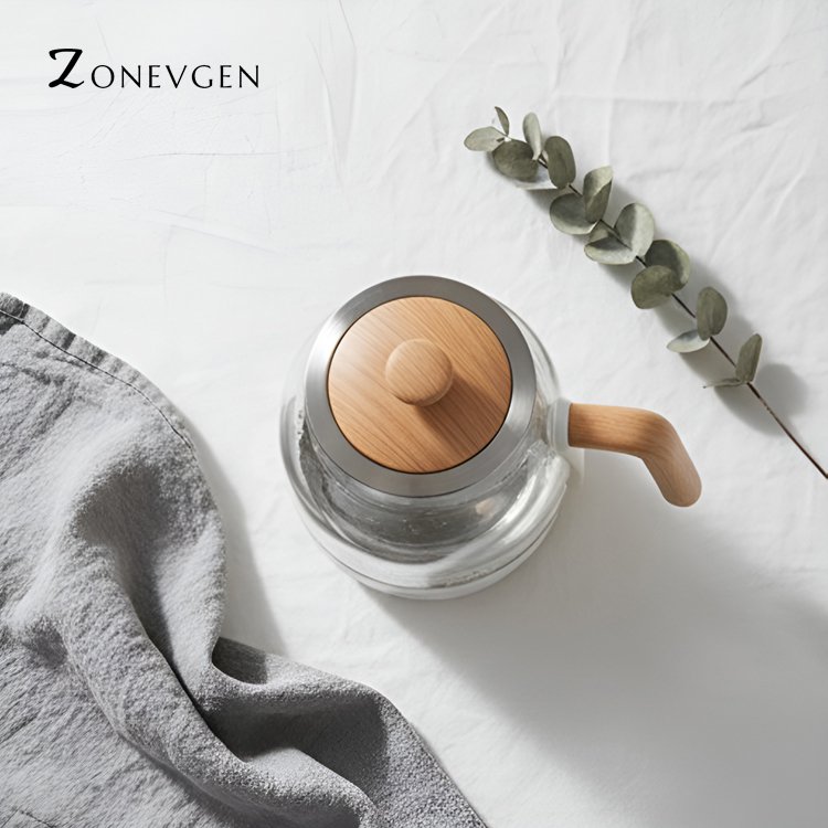 투명한 유리 건강 냄비 주방 이미지