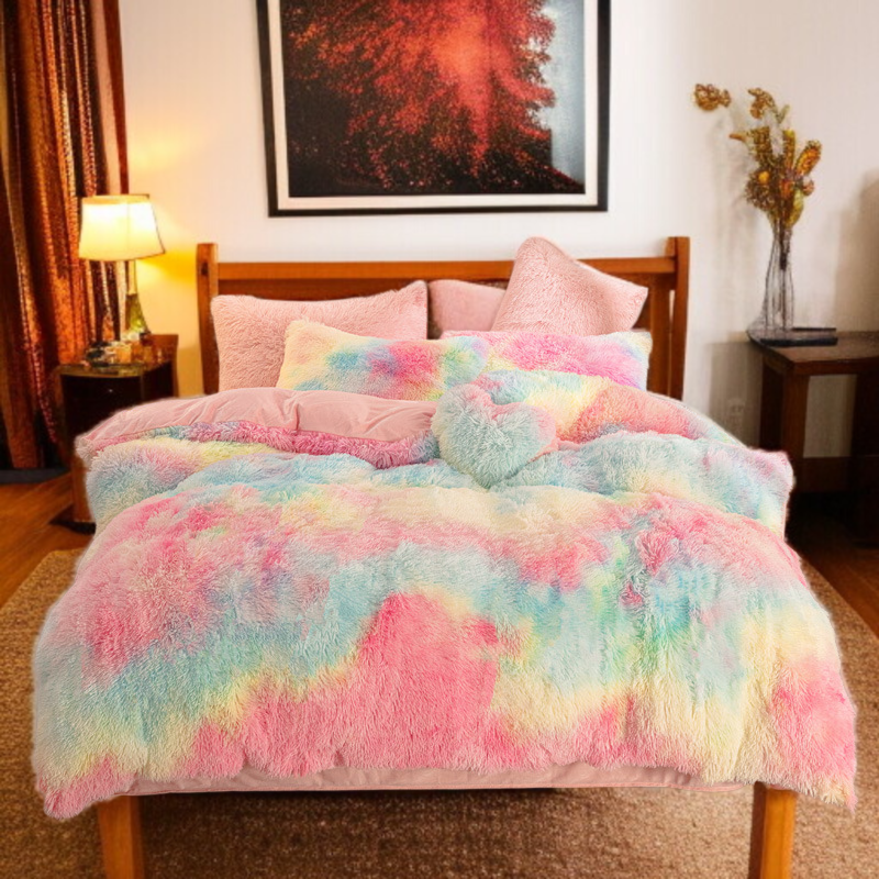 暖かい 掛け布団カバー 四点セット 冬 あったか 厚手 ふわふわ 蓄熱保温 布団カバー 毛布いらず 掛けふとんカバー 掛けカバー ダブルファスナー スナップボタン 静電気防止 抗菌防臭