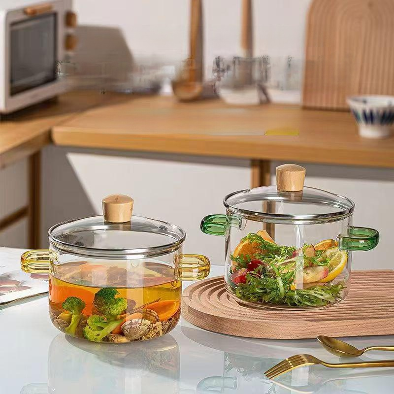 고붕규 유리 뚜껑 냄비 양손 미니 전골냄비 가정용 라면 냄비