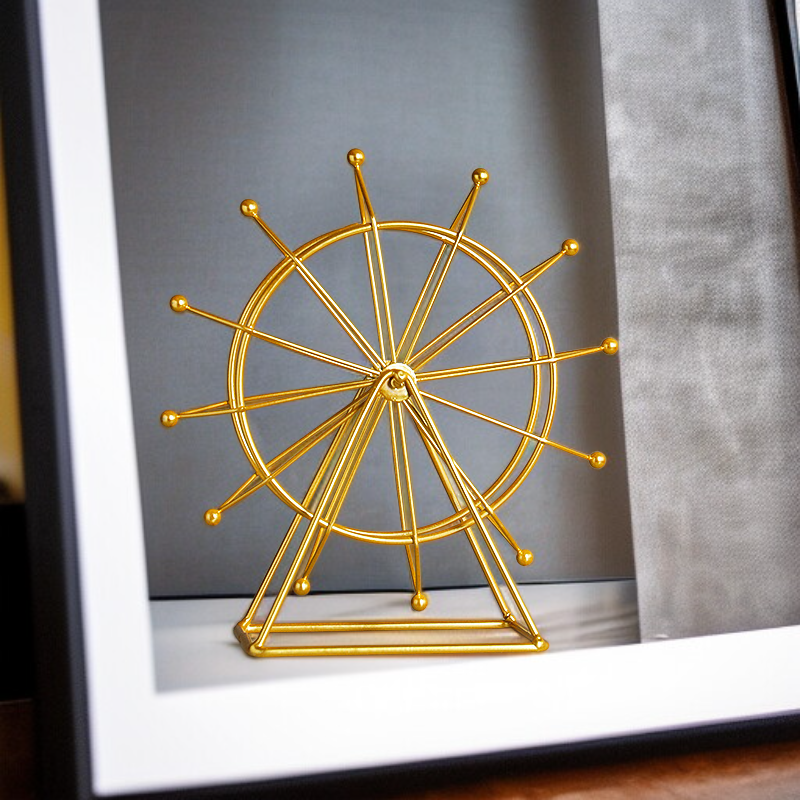 زينة عجلة فيريس لغرفة المعيشة، ديكور دوار للطاولة، تزيين المدخل وخزانة التلفزيون