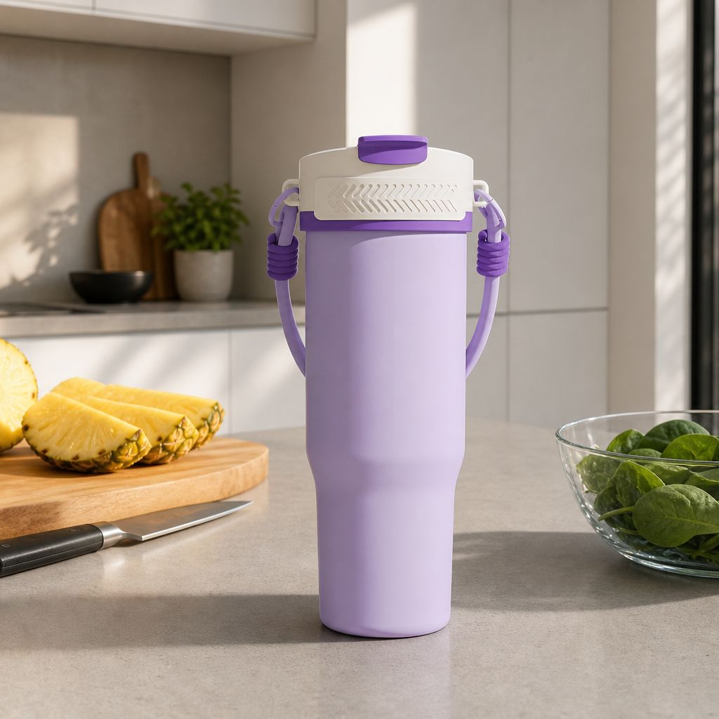 900ml Tragbarer Mixer mit großem Fassungsvermögen und Trinkbecher